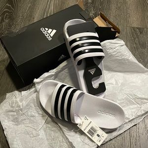Adidas Adilette Shower White Sandals (New)